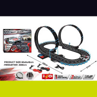 Трек на радіокеруванні JJ 206-1 (8) траса 61х100 см, підсвічування, 2 машинки, масштаб 1:43, мертва