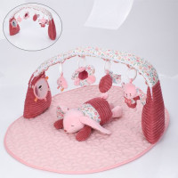 Килимок для немовляти HB 0112 (3шт) 84-68см, дуга (дзеркало), підвіски м'які 4шт (зайчик-пискавка, к