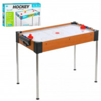 Настільна гра 2558 (4шт) аерохокей, дерев'яний, на ніжках(метал), 86-43,5-в67см, 2 ручки, шайба