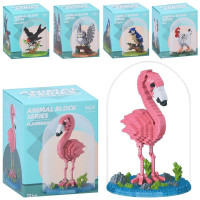 Конструктор MG1367B/D/E/F-MG1368F (60шт) птах, колба, 5 видів, в кор-ці, 13-17-13см