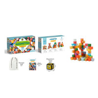 Конструктор YN2023-63 (12шт) магнітний, куб 2см, 63дет, в кор-ці, 23-13-6см