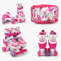 Ролики 692-34 М розмір 33-35 (6) колеса PU зі СВІТЛОМ, d коліс – 4,5 см, в сумці