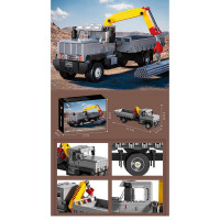 Конструктор 66023 (8шт) вантажівка, спецтехніка/автокран, 350дет, в кор-ці, 25-19-6см