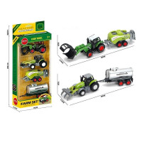 Набір спецтехніки 955-245 (48/2) металопластик, 2 трактори, 2 знімні причепи, навісне обладнання, в