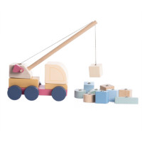 Машинка "Авто-кран" 2/Wooden toy "Crane truck" 2 арт 15917