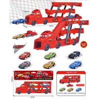 Трейлер LH901-9 (48шт) ТЧ, 28см/39см, запуск машин, машинка 6,5см 3шт, у пакеті, 32-23,5-7см