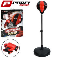 Боксерский набор MS 0333 (6шт) груша(д23см),на стойке(от90до130см),перчатки2шт,в кор-ке,48-41,5-13см
