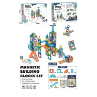 Магнітний конструктор 6670 A (12) 132 деталі, 8 кульок, трубки, віконця, в коробці