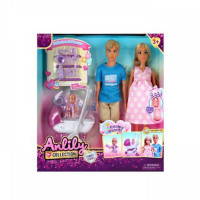 Лялька Anlily вагітна 29см 616312 родина з дитиною,коляскою та аксес.кор.32*9*32