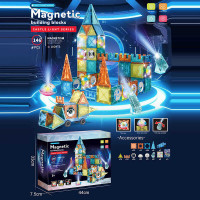 Магнітний конструктор 6699 A (12/2) 146 деталей, підсвічування, в коробці