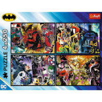 Пазли "4x250" Batman Бетмен в дії 33103 Trefl
