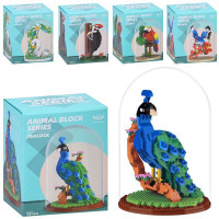 Конструктор MG1368B/C/D/E-MG1366E (60шт) птах, колба, 5 видів, в кор-ці, 13-17-13см