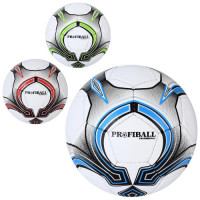 М'яч футбольний 2500-220 (30шт) розмір 5, ПУ1, 4мм, ручна робота, 32 панелі, 420-440г, 3 кольори, у