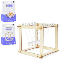 Дерев'яна іграшка CH2045-47 (42шт) логічні ігри головоломки, 2 види, танк на бат-ці, головоломка без