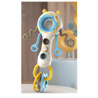 Брязкальце 621 (36шт) пончик, 22см, прорізувач, текстурні деталі, рухлива кнопка, спінер, рухливі де