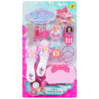 Набір аксесуарів BE103 (24шт) туфлі 19см, гребінець, дзеркало, телефон-звук, сумочка