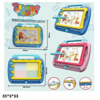 Дошка 2409 для малювання кольорова з печатками 2кол.кул.35*3*33 /120/