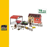 Ферма 550-24 K (12) трактор, звуки, підсвічування, інерція, будинок, загін для тварин, фігурки твари