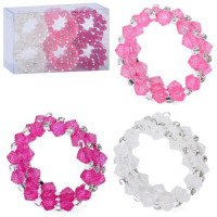 Браслет A0373 (504шт) 4,5см, намистини, 3 кольори, 12шт в дисплеї, 10-15,5-3,5см