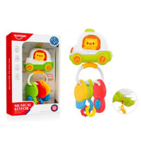 Брелок HE0560 машинка+ключі, музика,звук, світло, прорізувач, текстурні деталі, м