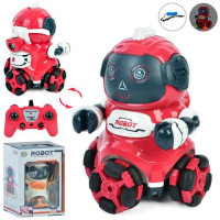 Робот 9127 (9шт) р/к,2,4G, 21см, акум, музика, світло, їздить, пара, USBзарядне, 2 кольори, в кор-ці