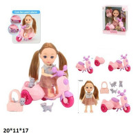 Лялька 15см 91035-A з тваринками та аксес.кор.20*11*17 /60/