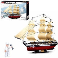 Конструктор SLUBAN M38-B0836 (6шт) фрегат, 1:170, 42,3см, 1118дет, в кор-ці, 62-42,5-9см