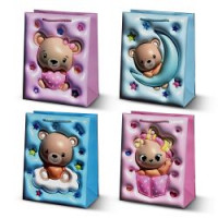 Пакет подарунковий паперовий M "Teddy 3D" 26*32*12см R96977-M