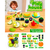 Продукти 66-22K (36шт) на липучці, фрукти, дошка, ніж, посуд, у пакеті, 23,5-26-5,5см