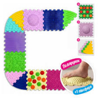 Масажний килимок «Ортек Мульти Мікс» 6 ел. + 6 Секторів + пазл Півсфера в подарунок, 13155