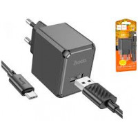 Блок Hoco CS11A Ocean single port charger (EU) Black
