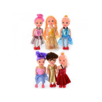 Кукла 66036 (204шт) 6шт, 11см, в кульке, 17-11-2см