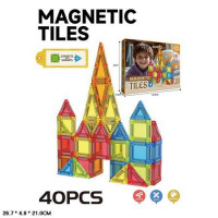 Конструктор магнітний MAGNETIC TILES GW967 40дет.кор.26,7*4,8*21 /48/