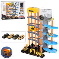 Гараж P9488A-2 (12шт) 5 поверхів, 46,5-36,5-21,5см, ліфт, св, машинки 4шт, на бат-ці, в кор-ці, 48-3