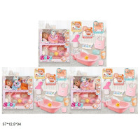 Пупс 35см NEW249A/B/D інтер-ний з ванною та аксес.3в.кор.37*12,5*34 /12/