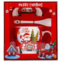 Посуд чашка 9150-014 Новорічне авто 350ml