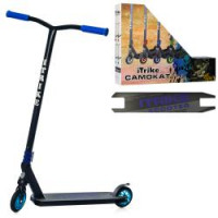 Самокат SR 2-068-3-BBL (1шт) алюм+пласт,трюковий,2шт.ПУ110мм-алюм,кермо90см,підніжка36-11,чорно-сині
