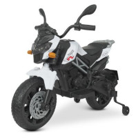 Мотоцикл M 4621EL-1 (1шт) 1аккум12V4,5AH, 1мотор45W, муз, свет,MP3, USB, EVA,кожа, белый