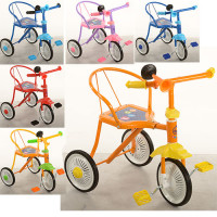 Велосипед М 5335 (8шт)3 колеса,6 цветов:красн,синий,голубой,желтый,оранж,розов,клаксон, 51-52-40см
