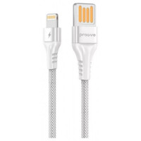 Кабель Proove Double Way Weft USB to Lightning 2.4A 1m White, 1102