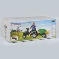 Трактор педальний з причепом Pilsan 07-316 GREEN (1) клаксон на кермі, сидіння регульоване, задні ко