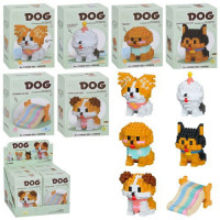 Конструктор W1526 (288шт) собака, від 170дет, в кор-ці, 6шт(6видів) в дисплеї, 16,5-12-13см