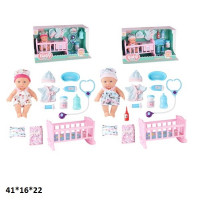 Пупс 20см BLS-W95 з ліжечком та аксес.2в.кор.41*16*22 /24/