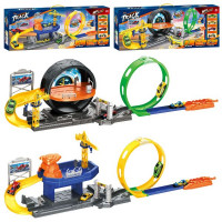 Гараж 8205-06 (12шт) 2в1 (трек), оберт 360, запуск машинок, машинка 7см 4шт, 2 види(95,2-29-26см, 95