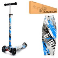 Самокат JR 3-055-2-WP7 (1шт) MAXI,алюм+пласт,кол3штПУ,2пер120мм-св