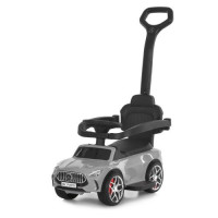 Каталка-толокар M 6255EL-11 (1шт) бат.ручка, муз, світло, шкіра, підсклянник, MP3, BLUETOOTH, сірий