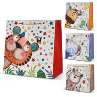 Пакет подарунковий паперовий "Animals" 38*38*20см R95551 (240шт)