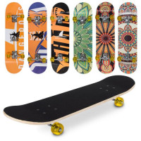 Скейт МS 0321-5 (6шт) (наждак) 80-20см,алюм.підвіска, кол.ПУ, 7 шарів