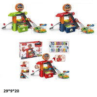 Паркінг 660-S123/S124/S125 автомийка з метал.машинкою та аксес.3в.батар.муз.світ.тече вода.кор.29*9