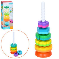 Пірамідка 36403 (60шт) 36см, гвинтова пірамідка, спіральна пірамідка, кільця (текстурні, фрукти, тва